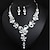 cheap Jewelry Sets-Jewelry Set 3pcs Glass Alloy Earrings Necklace Women&#039;s Elegant Simple Luxury Geometrical Geometric Jewelry Set For Wedding Party Wedding Guest