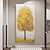 cheap Floral/Botanical Paintings-Mintura Handmade Silver Tree Landscape Oil Paintings On Canvas Wall Art Decoration Modern Abstract Gold Tree Pictures For Home Decor Rolled Frameless Unstretched Painting