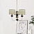 abordables Suspension-Pendentif LED lumière 3/6 tête 60 cm/85 cm bois tissu pour salle à manger chambre lampes suspendues 110-240 v