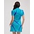 voordelige Designer-collectie-Dames Tennisjurk golf jurk Hemelsblauw Korte mouw Jurken Dames golfkleding kleding outfits draag kleding