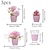 billiga Konstgjorda växter-3 st mini konstgjorda blomkrukor set: dekorativa rosor, pioner och hortensior perfekt för året runt festlig inredning, bröllop, fester, hem, sovrum, butik, bordsskärm