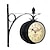cheap Wall Accents-Retro Industrial Double Sided Wall Clock Vintage European Style Living Room Metal Frame Numeral Home Clock for a Living Room Lobby Porch or Corridor 21.8 cm