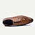 رخيصةأون أحذية أوكسفورد للرجال-حذاء رجالي رسمي باللون البني والأسود من الجلد المنقوش برباط إغلاق أكسفورد