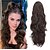 billige Hestehaler-hestehale forlengelse for kvinner klo klips hestehale forlengelse lang bølget brun hestehale hair extensions syntetisk klips i hestehaler hairpieces daily party halloween