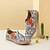 cheap Graphic Print Shoes-Women&#039;s Sneakers Flats Slip-Ons Print Shoes Slip-on Sneakers Daily Vacation Travel Geometric Color Block 3D Flat Heel Vacation Casual Comfort Walking Canvas Loafer Blue Green Gray