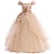 tanie Sukienki imprezowe-Sukienka dla dziewczynki w kwiaty w stylu vintage z odkrytymi ramionami, koronkowym haftem, mała/duża dziewczynka, ślubna suknia balowa dla druhny