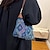 cheap Handbag &amp; Totes-Women&#039;s Handbag Crossbody Bag Hobo Bag Denim Party Daily Large Capacity Anti-Dust Geometric Color Block Blue Dark Blue Light Blue
