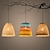 abordables Suspension-Lampes suspendues rurales créatives café rotin tissage lustre pot bar comptoir restaurant cuisine suspension lumière