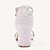 levne Svatební střevíce-Dámské Svatební obuv Párty Imitace perel Krajka Nízký podpatek Oblá špička Elegantní Mikrobiální kůže Řemínek ve tvaru písmene T Bílá