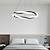 cheap Pendant Lights-LED Pendant Light 1/2-Light 50/80 cm LED Pendant Light Metal Acrylic Ring Circle Design Hanging Light for Living Room 110-240V