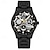Недорогие Кварцевые часы-Новые модные деловые легкие роскошные мужские кварцевые часы со светящимся водонепроницаемым скелетоном, мужские спортивные часы