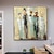 billiga Människomålningar-Handgjord Hang målad oljemålning HANDMÅLAD Fyrkantig Abstrakt Människor Klassisk Modern Utan innerram (utan ram)