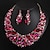 cheap Jewelry Sets-Jewelry Set 3pcs Rhinestone Alloy 1 Necklace Earrings Women&#039;s Elegant Vintage Stylish Geometrical Geometric Jewelry Set For Wedding Party Wedding Guest