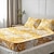 preiswerte Bettlakensets-Spannbettlaken-Set mit Blätter-Frühlingsmuster, 100 % Baumwolle, ultraweich, atmungsaktiv, seidig, Bettwäsche mit tiefen Taschen, 3-teilig, Queen-Size-Größe