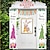 levne Velikonoční dekorace-velikonoční 300d oxfordská tkanina dveřní závěs banner - dekorace na pozadí dvorku, ideální pro atmosféru velikonoční párty