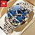 cheap Mechanical Watches-OLEVS Men Mechanical Watch Fashion Casual Wristwatch Automatic Self-winding Tourbillon Moon phase Luminous Steel Watch