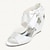 Χαμηλού Κόστους Παπούτσια Γάμου-Γυναικεία Γαμήλια παπούτσια Νυφικά Παπούτσια Φιόγκος Τακούνι Σφήνα Ανοικτή μύτη Σατέν Φερμουάρ Ασημί Μαύρο Λευκό
