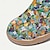 baratos Sapatos de impressão gráfica-Mulheres Tênis Rasos Slip-Ons Imprimir sapatos Tênis Slip-on Diário Férias Viagem Geométrica Bloco de cor 3D Sem Salto Férias Casual Conforto Caminhada Lona Mocassim Azul Verde Cinzento