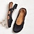 cheap Women&#039;s Sandals-Women&#039;s Sandals Flats Outdoor Slippers Outdoor Home Flat Heel Round Toe Casual Comfort Faux Leather Loafer Almond Black Blue