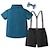 זול סטים-2 חלקים פעוטות בנים חולצות טי-שרט &amp; מכנסיים קצרים תִלְבּוֹשֶׁת צבע אחיד שרוולים קצרים כותנה מַעֲרֶכֶת בָּחוּץ אופנתי קיץ 1-3 שנים כחול טווס