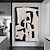 billige Abstrakte malerier-aohan svart hvit grå stue dekorativt maleri høysans italiensk abstrakt landing maleri veranda sofa bakgrunn veggmalerier (ingen ramme)