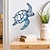abordables décoration murale en métal-Cintre de tortue décoratif en fer créatif moderne, spray coloré, matériau métallique, décoration murale, tortue, style océan tropical, cintre mural décoratif