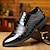 cheap Men&#039;s Oxfords-Men&#039;s Oxfords Derby Shoes Formal Shoes Dress Shoes Patent Leather Shoes Walking Business British Gentleman Wedding Office &amp; Career Party &amp; Evening PU Lace-up Black Brown Spring Fall