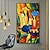 cheap Abstract Paintings-Handmade Oil Painting Canvas Wall Art Decoration Picasso Style Abstract Girl for Home Decor Rolled Frameless Unstretched Painting