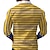 cheap Men&#039;s Henley Shirt-Striped Resort Men&#039;s Shirt Linen Shirt Daily Wear Vacation Going out Summer Spring &amp;  Fall Stand Collar Long Sleeve Yellow S, M, L Slub Fabric Shirt