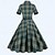 preiswerte Kleider-Retro Vintage 1950er Rockabilly Midlänge Kleid Swing-Kleid Ausgestelltes Kleid Kariert Damen Maskerade Maskerade Date Junggesellinnenabschiedsparty Erwachsene Kleid Abschlussballkleider Frühling