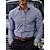 billiga herrskjorta med knäppning-Herr Skjorta Knapp upp skjorta Casual skjorta Svart Rubinrött Blå Långärmad Rand Krage Dagligen Semester Kläder Mode Ledigt