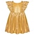 cheap Party Dresses-Girls Metallic Party Dress Girls Sleeveless Ruffle A-line Party Dress 5-12Y