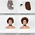 billige Parykker av topp kvalitet-Syntetiske parykker Afro Afro Kinky Pixiefrisyre Parykk 10 tommer (ca. 25cm) Svart / Burgund Svart / Brun Ingefær Syntetisk hår Dame Burgunder Gul Flerfarvet