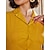 baratos design de vestidos de algodão e linho-Mulheres Camisetão Vestido Longo Lençóis de algodão Pregueado Botão Casual Diário Férias Colarinho de Camisa Sem Manga Verão Amarelo