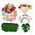 cheap HawaiianSummer Party-114PCS/184PCS Hawaiian Festival Party Turtle Back Leaf Hibiscus Flower Paper Straw Umbrella 24 Cake Sticks Combination Package