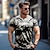 billige T-shirts med dyreprint-Herre Grafisk Dyr Ørn T-shirt Tee Top Kortærmet T-shirt 3D-udskrivning Rund hals Skjorte Designer Afslappet Gadestil Sport &amp; Udendørs Ferie I-byen-tøj Sølv Sort Lysegrå Forår sommer Tøj S M L XL 2XL