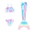 abordables Traje de baño sirena-niños niña traje de baño bikini geométrico activo trajes de baño 3-10 años verano púrpura