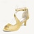 cheap Wedding Shoes-Women&#039;s Wedding Shoes Bridal Shoes Buckle Kitten Heel Open Toe Minimalism Satin Ankle Strap Black White Ivory