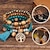 cheap Jewelry &amp; Accessories-Set with Bead Bracelet Vintage Bracelet Layered Earrings Vintage Outdoor Flower Earring Pendant Necklace Beaded Necklace 2 PCS Women Wooden Resin Alloy Beads Holiday Date Beach Festival