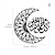 billige Event &amp; Party Supplies-laserskåret vintage blomstermønster måneformet dekorativt hengende ornament - islamsk treplakett, perfekt for muslimske hjemmefester og festlig veggkunstdekor