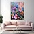 cheap Floral/Botanical Paintings-Canvas Colorful Floral Texture Art Abstract Flower Landscape Oil Painting Modern Chic Wall Decor Hand Painted Scenery Decorative Gift (No Frame)
