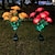 Недорогие Подсветки дорожки и фонарики-7 головок светодиодный солнечный свет уличный водонепроницаемый садовый цветок двор лужайка дорожка свадебная декоративная лампа