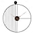 levne Nástěnné ozdoby-nástěnné hodiny moderní osobnost kreativní design minimalistické černé kovové nástěnné hodiny nástěnné hodiny hodiny do obývacího pokoje nástěnná dekorace hodinová dekorace 50 60 cm