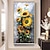 cheap Floral/Botanical Paintings-Mintura Handmade Sunflower Oil Paintings On Canvas Wall Art Decoration Modern Abstract Picture For Home Decor Rolled Frameless Unstretched Painting