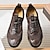 abordables Zapatos Oxford de hombre-Hombre Oxfords Retro Zapatos de Paseo Casual Diario Cuero Cómodo Botines / Hasta el Tobillo Mocasín Rojo Oscuro Negro Amarillo Primavera Otoño