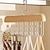 cheap Clothing Rack Storage-5pcs 8-Hook Multi-Functional Wooden Hanging Organizer: Perfect for Bras, Tanks, Ties, Ideal for Students&#039; Dorms - Solid Wood Wave Design Clothes Hanger for Air-Drying