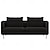 baratos IKEA Capas-Capa de sofá de 3 lugares söderhamn cor sólida acolchoada 100% algodão capa de futon com braços