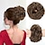 billige Hårknuter-rotete bolle-hårstykke bølget krøllete knute syntetisk imitert hår bolle-extensions rotete bolle scrunchie krøllete bolle-hårstykke for kvinner
