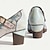 levne Dámské lodičky-Dámské Podpatky Lodičky Ručně vyráběné boty Vintage Boty Svatební Párty Barevné bloky Kónický Oblá špička Elegantní Vinobraní Kůže Spona Světle modrá
