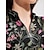 ieftine Colecția de designer-Pentru femei Tricou POLO Negru Fără manșon Topuri Floral Vestimenta Golf Doamnelor Haine Ținute Poartă Îmbrăcăminte